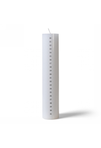 Jens Living Adventskaars Wit 5x5x25cm 1stuks