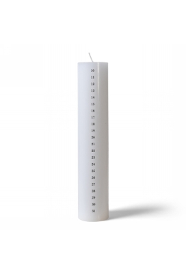 Jens Living Adventskaars Wit 5x5x25cm 1stuks