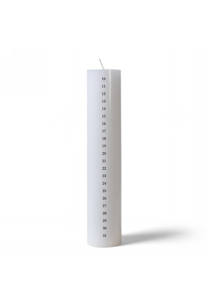Jens Living Adventskaars Wit 5x5x25cm 1stuks