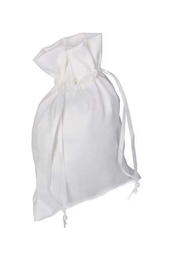 Luxe Satijn Zakjes Mat Creme Met Koord Medium 12x17cm 10stuks