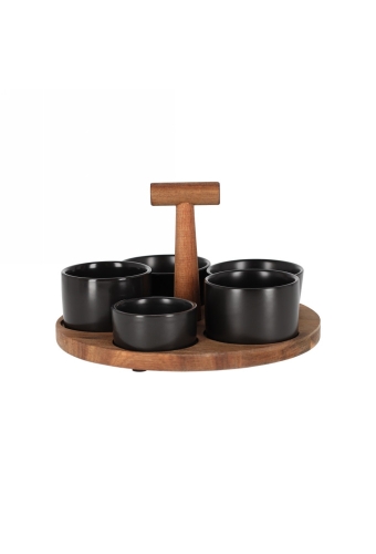 Jens Living Bits & Bites Bo Groot Zwart 22.5x22.5x12cm 1stuks