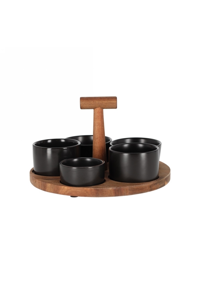 Jens Living Bits & Bites Bo Groot Zwart 22.5x22.5x12cm 1stuks