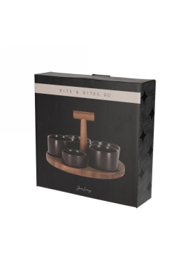Jens Living Bits & Bites Bo Groot Zwart 22.5x22.5x12cm 1stuks