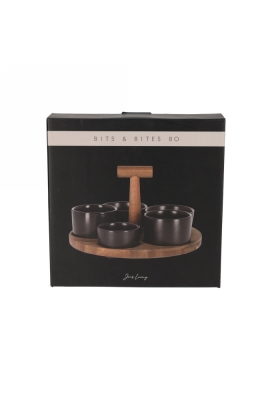 Jens Living Bits & Bites Bo Groot Zwart 22.5x22.5x12cm 1stuks