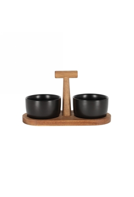Jens Living Bits & Bites Bo Klein Zwart 24x11x12cm 1stuks
