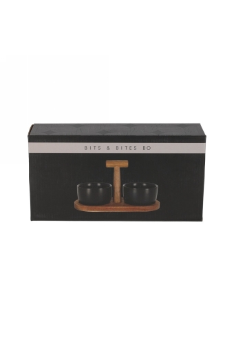 Jens Living Bits & Bites Bo Klein Zwart 24x11x12cm 1stuks