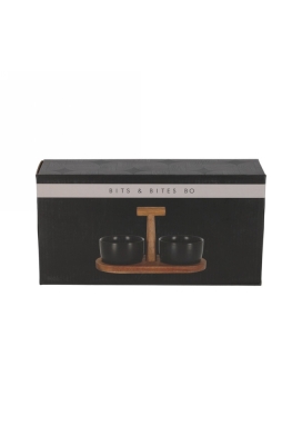 Jens Living Bits & Bites Bo Klein Zwart 24x11x12cm 1stuks