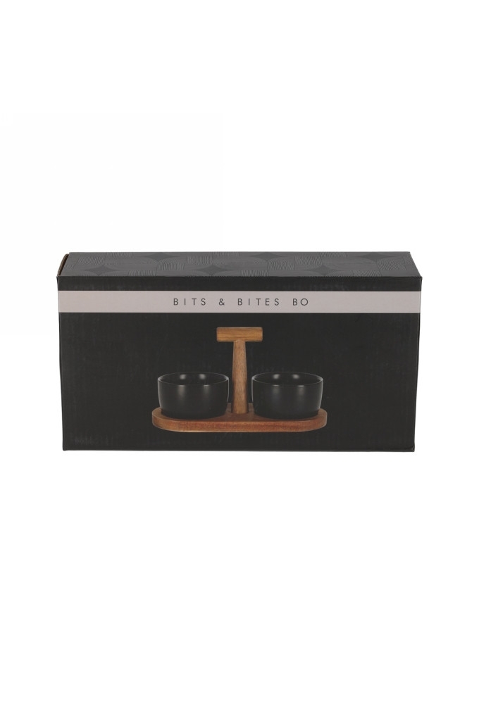Jens Living Bits & Bites Bo Klein Zwart 24x11x12cm 1stuks