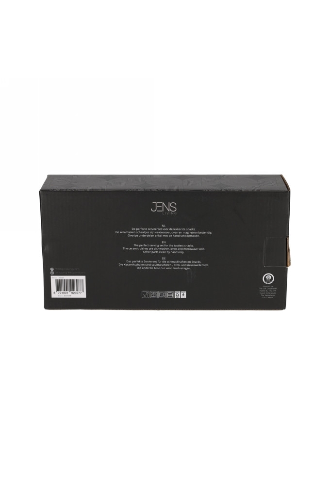 Jens Living Bits & Bites Bo Klein Zwart 24x11x12cm 1stuks