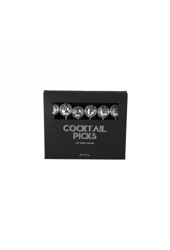 Jens Living Cocktailprikkers Discoballen set van 6stuks 3x3x13cm 1st