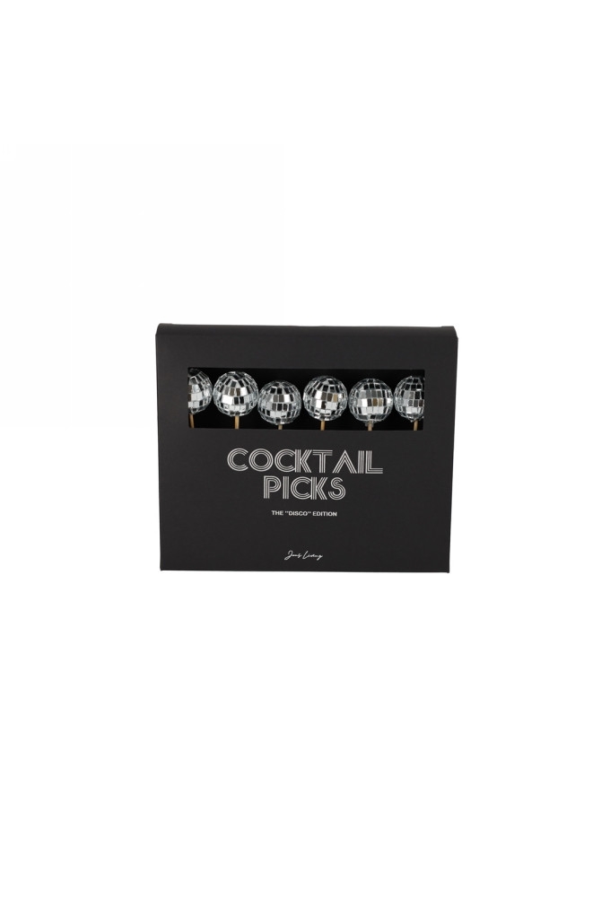 Jens Living Cocktailprikkers Discoballen set van 6stuks 3x3x13cm 1st