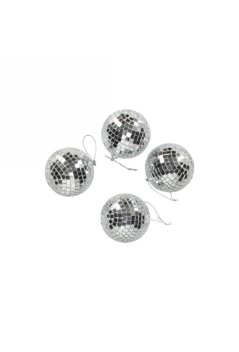 Jens Living Discoballen Zilver set van 4stuks 8x8x8cm 1stuks
