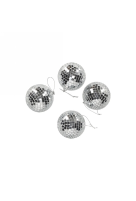 Jens Living Discoballen Zilver set van 4stuks 8x8x8cm 1stuks