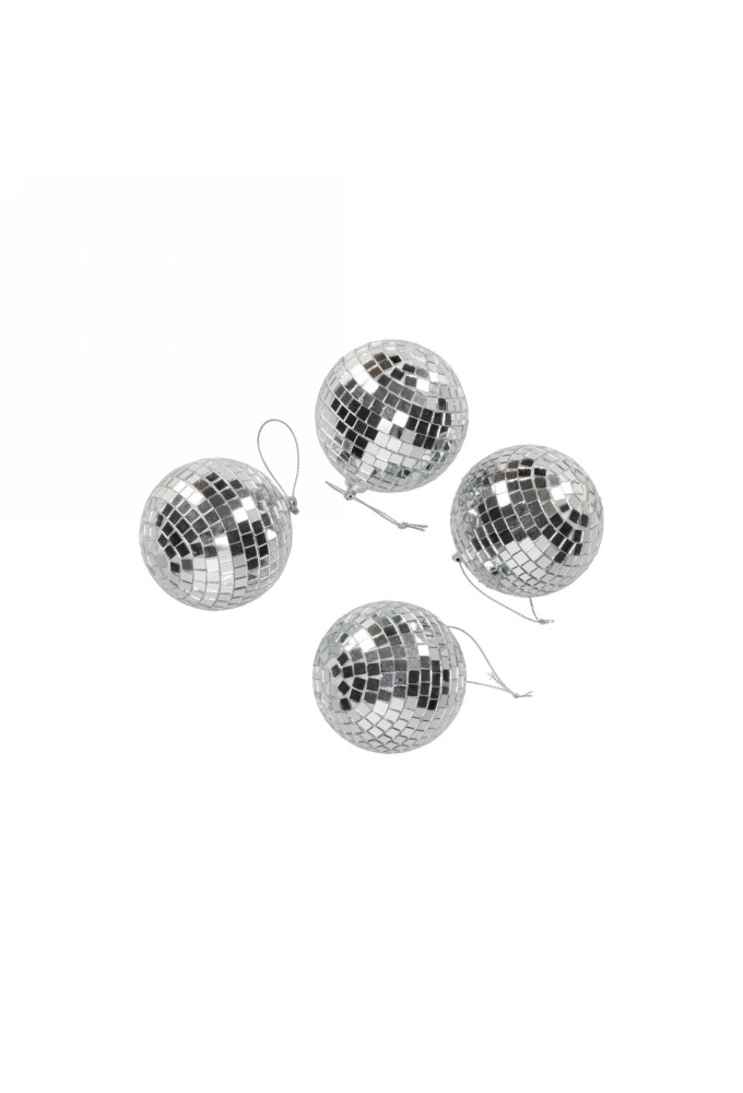 Jens Living Discoballen Zilver set van 4stuks 8x8x8cm 1stuks