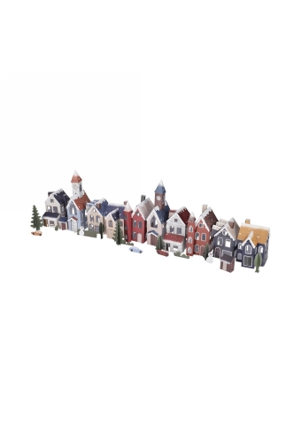 Jens Living Diy Winter Dorp 29.5x21x0.5cm 1stuks