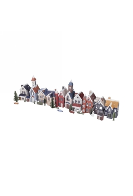 Jens Living Diy Winter Dorp 29.5x21x0.5cm 1stuks