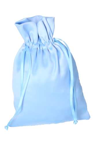 Luxe Satijn Zakjes Mat Blauw Met Koord Medium 12x17cm 10stuks