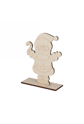 Jens Living Houten Schilderset Kerstman 13x5x17cm 1stuks
