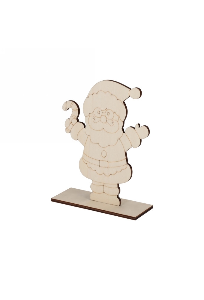 Jens Living Houten Schilderset Kerstman 13x5x17cm 1stuks