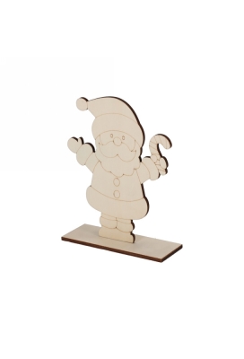 Jens Living Houten Schilderset Kerstman 13x5x17cm 1stuks