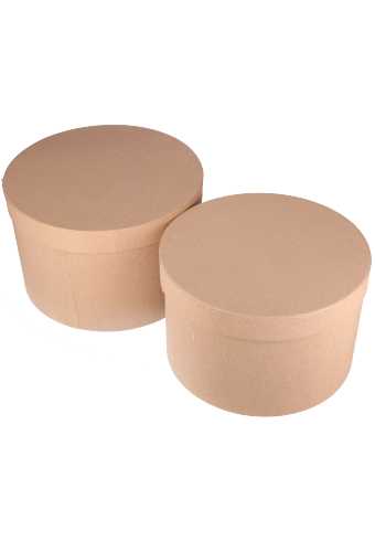 LUXE KANT & KLARE Flowerbox Latemar Naturel Rond Set van 2 stuks