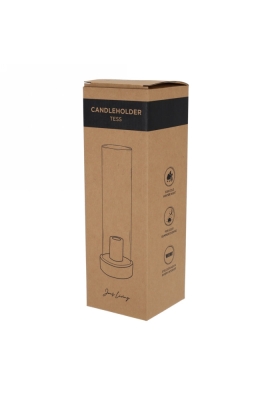 Jens Living Kandelaar Tess Grijs 9x9x28.5cm 1stuks