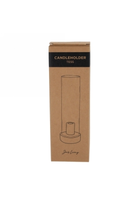 Jens Living Kandelaar Tess Grijs 9x9x28.5cm 1stuks