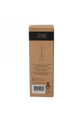 Jens Living Kandelaar Tess Grijs 9x9x28.5cm 1stuks