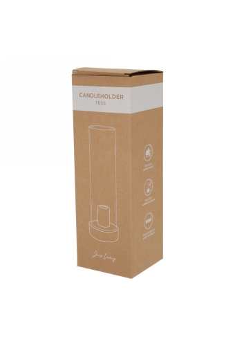 Jens Living Kandelaar Tess Groen 9x9x28.5cm 1stuks
