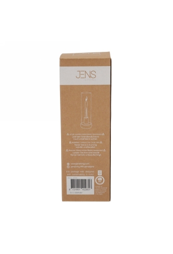 Jens Living Kandelaar Tess Groen 9x9x28.5cm 1stuks