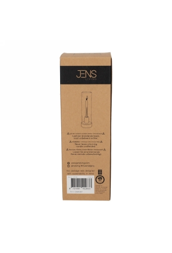 Jens Living Kandelaar Tess Zwart 9x9x28.5cm 1stuks