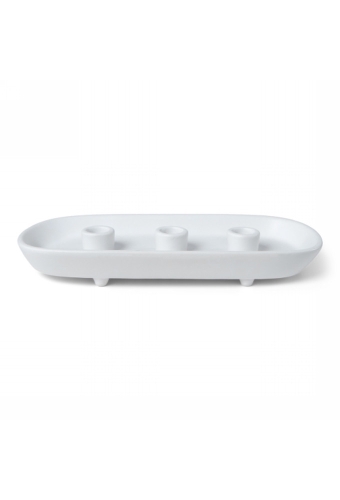 Jens Living Keramieken Kandelaar Triple Wit 30x14x3.5cm 1stuks