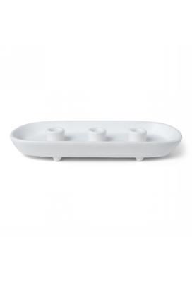 Jens Living Keramieken Kandelaar Triple Wit 30x14x3.5cm 1stuks