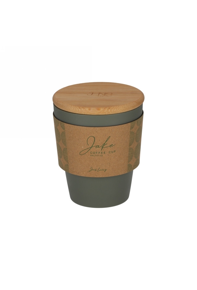 Jens Living Koffiebeker Jake Gerecycled Pp Groen 9x9x10.5cm 1stuks