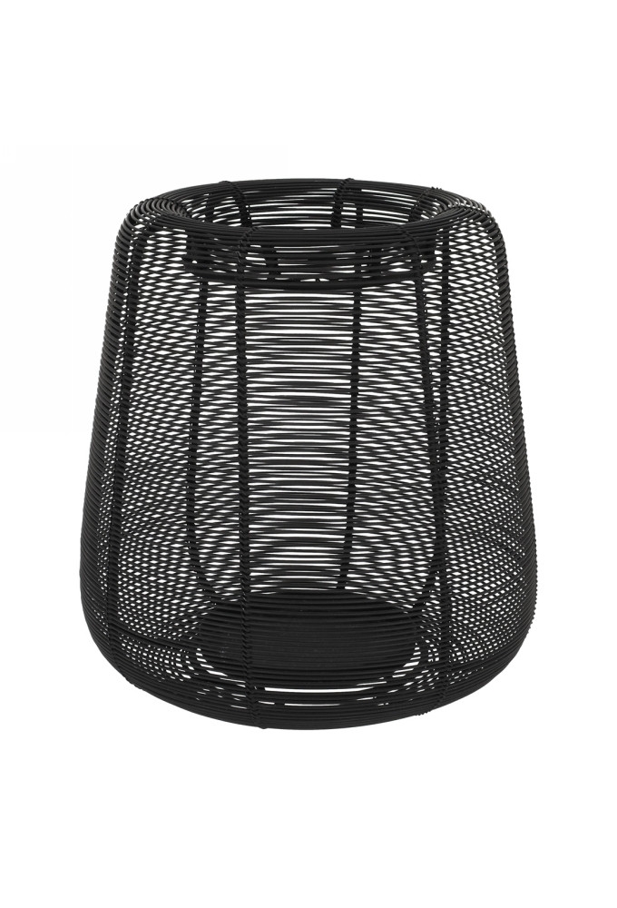 Jens Living Lantaarn Sil Zwart Large 22x22x24cm 1stuks