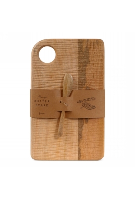 Jens Living Mango Boterbord Met Mes Naturel 33x20x1.5cm 1stuks