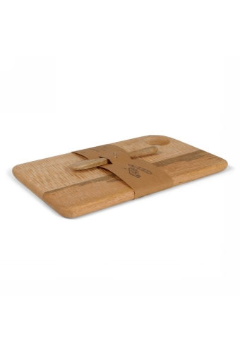 Jens Living Mango Boterbord Met Mes Naturel 33x20x1.5cm 1stuks