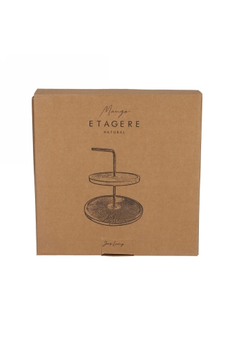 Jens Living Mango Etagere Naturel 25x25x19cm 1stuks