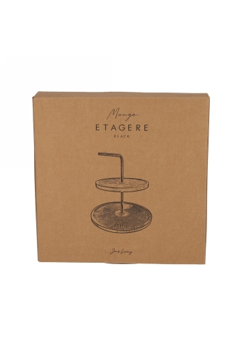 Jens Living Mango Etagere Zwart 25x25x19cm 1stuks