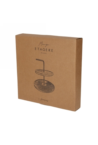 Jens Living Mango Etagere Zwart 25x25x19cm 1stuks