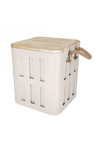 Jens Living Opbergbox Daan Grijs 30x30x34.5cm 1stuks