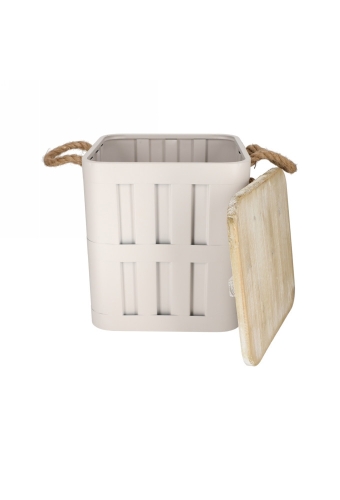 Jens Living Opbergbox Daan Grijs 30x30x34.5cm 1stuks
