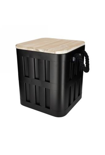 Jens Living Opbergbox Daan Zwart 30x30x34.5cm 1stuks