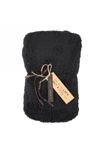Jens Living Teddy Hoodie Zwart 110x110x130cm 1stuks