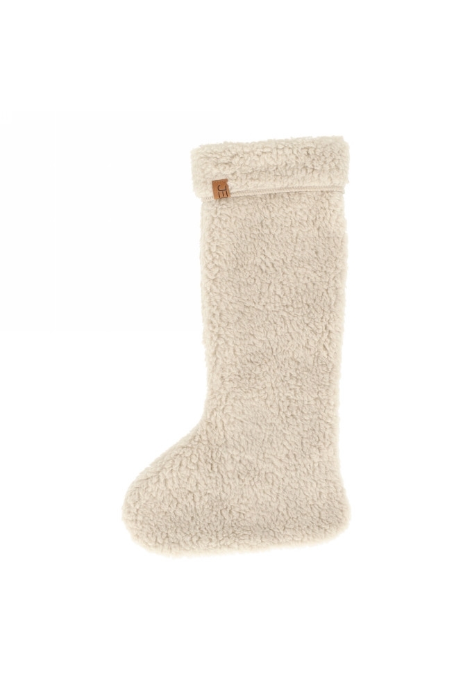 Jens Living Teddy Kerstsok Taupe 29x47x4cm 1stuks