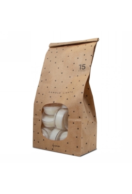 Jens Living Theelichten In Zakje Kraft  & 15 11x5.5x16.5cm 1stuks