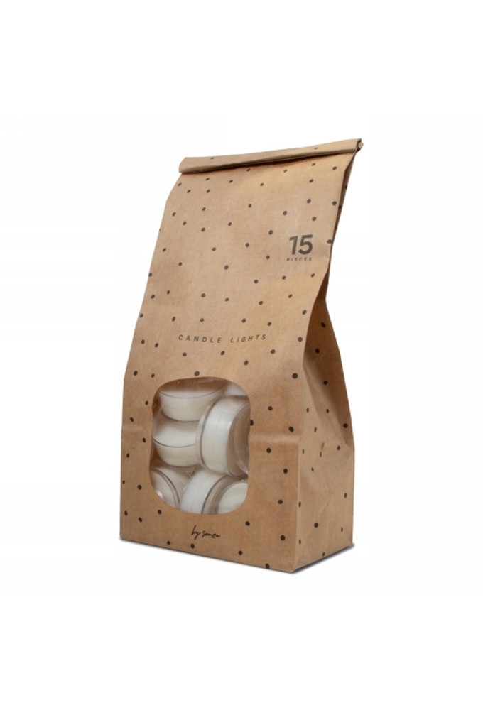 Jens Living Theelichten In Zakje Kraft  & 15 11x5.5x16.5cm 1stuks