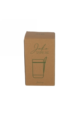 Jens Living Thermo Beker met Lepel Jake Groen 8.5x8.5x15.5cm 1stuks