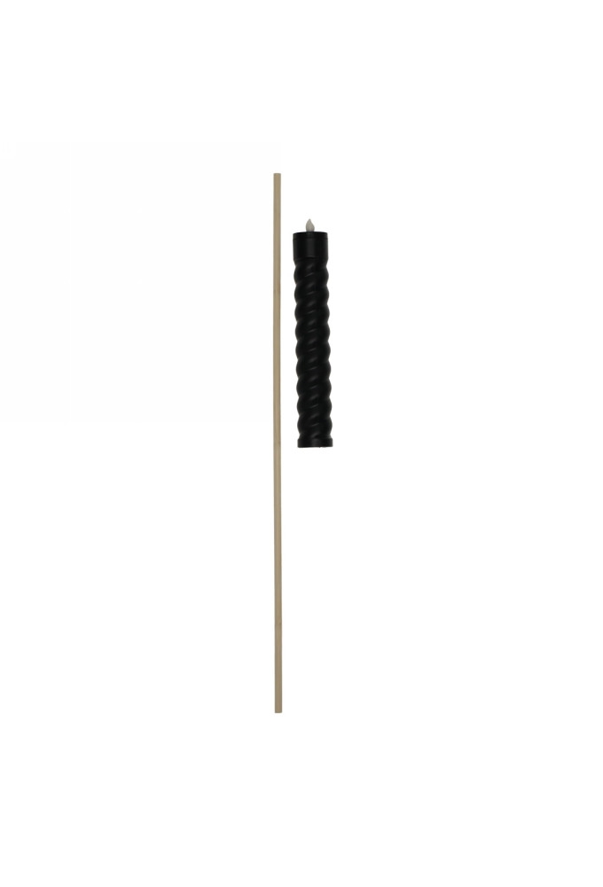 Jens Living Twisted Solar Tuinkaars Zwart 3.8x3.8x79cm 1stuks