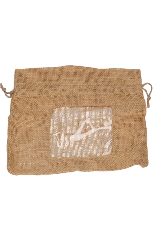 Jutezakje Vierkant Venster Met Koord 21.5x21.5cm 12stuks